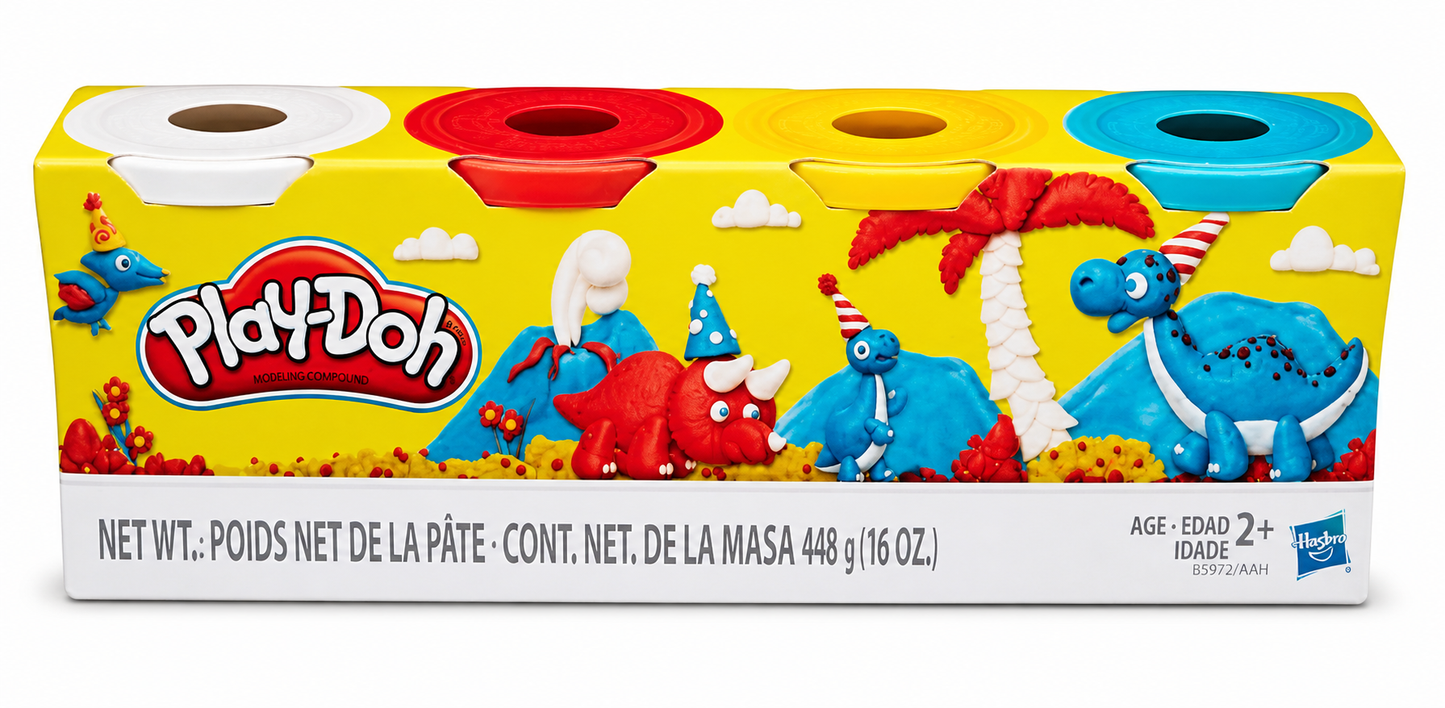 סט פליידו Play-Doh קלאסי 4 צבעים - 448 גרם