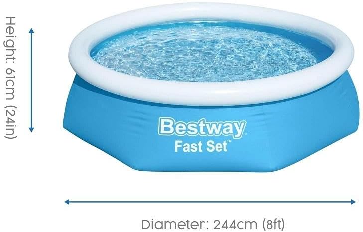 בריכה מתנפחת Bestway Fast Set עגולה 244×61 ס״מ
