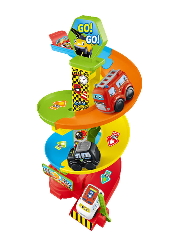 מסלול מכוניות Builder Track עם משגר ומכונית