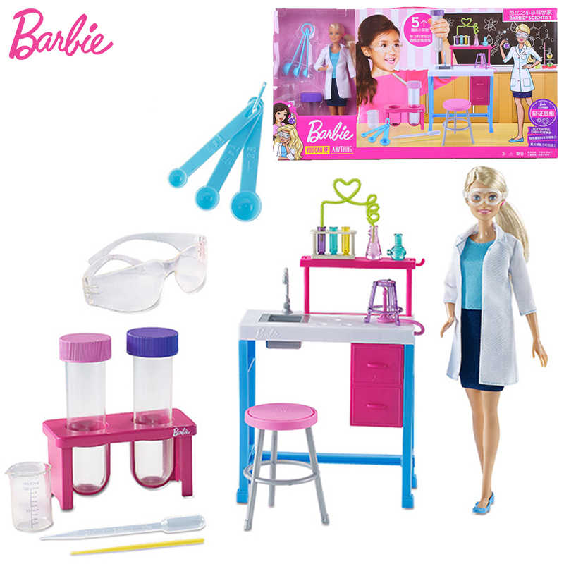 ערכת מדע Barbie עם בובה ואביזרים