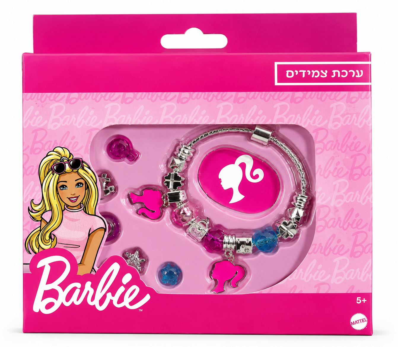 ערכת צמידים Barbie עם חרוזים ותליונים