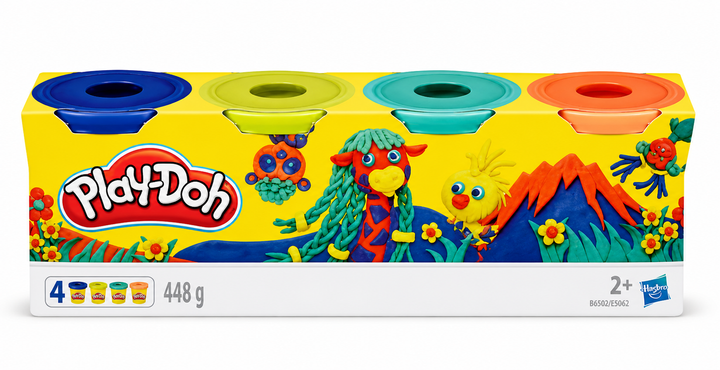 סט פליידו Play-Doh קלאסי 4 צבעים - 448 גרם