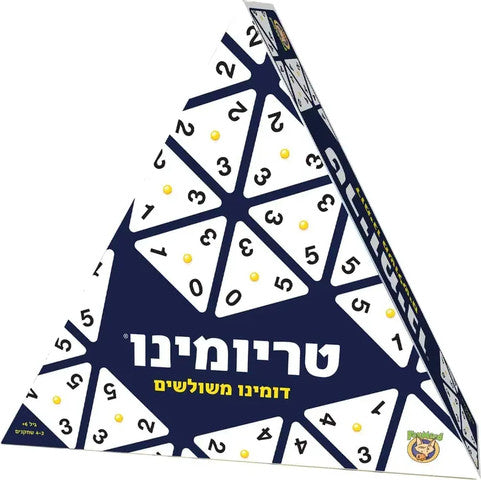 משחק טריומינו מבית FoxMind עם 56 אבנים משולשות ו-4 מעמדים למשחק משפחתי ואסטרטגי