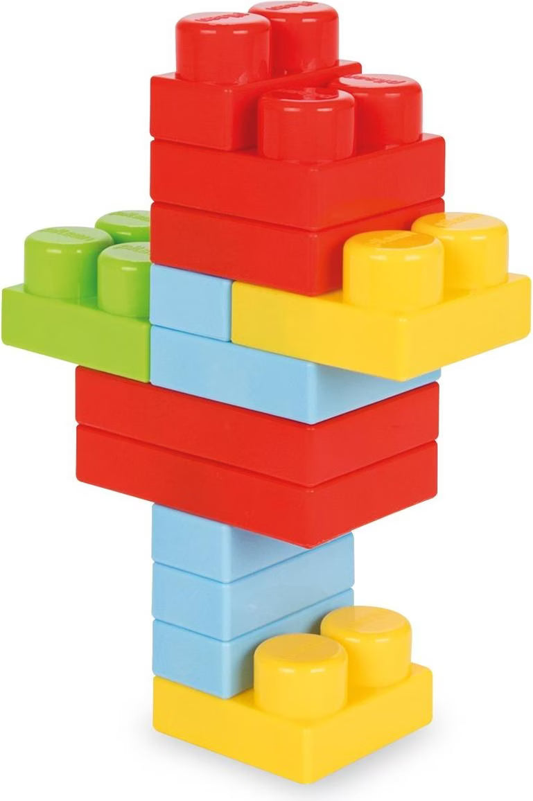 קוביות בנייה Pilsan עם עגלת אחסון – 56 חלקים