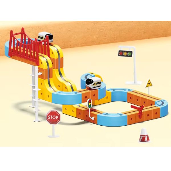 מסלול רכבת מגנטי לילדים Versatile Magnetic Railcar – 97 חלקים