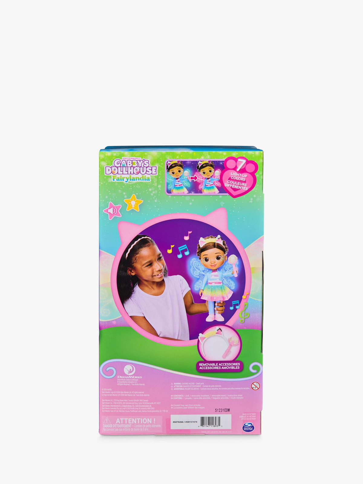 Gabby's Dollhouse בובת גבי Fairylandia עם כנפיים מאירות