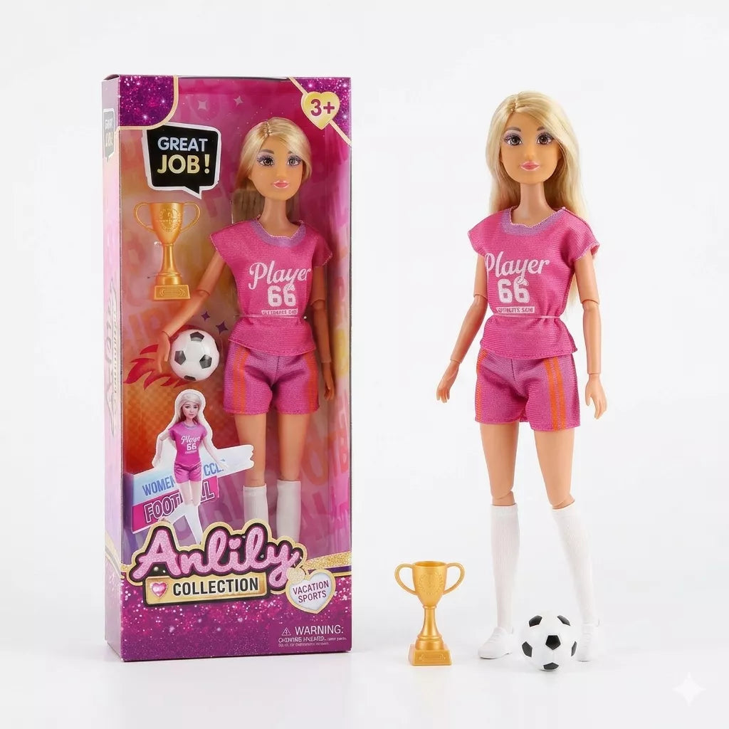 בובת כדורגל Anlily עם כדור וגביע (אונליין בלבד)