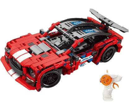 רכב ספורט להרכבה על שלט Pingao Blocks Block RC Car אדום 404 חלקים