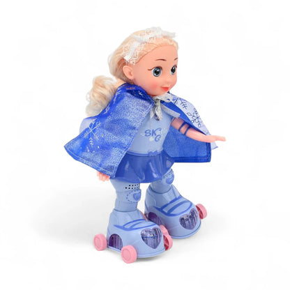 בובת החלקה על גלגיליות Skating Girl עם מוזיקה ואורות