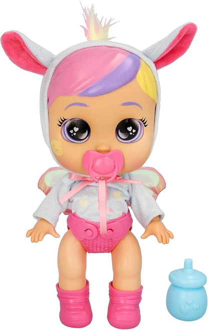 בובת Cry Babies Daycare Jenna אינטראקטיבית עם דמעות אמיתיות ועיניים מאירות