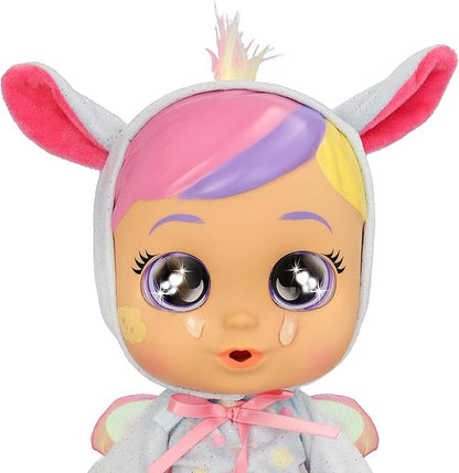 בובת Cry Babies Daycare Jenna אינטראקטיבית עם דמעות אמיתיות ועיניים מאירות