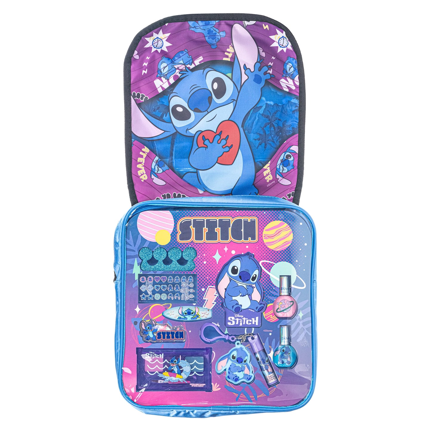 תיק איפור Disney Stitch עם לקים ואביזרי יופי