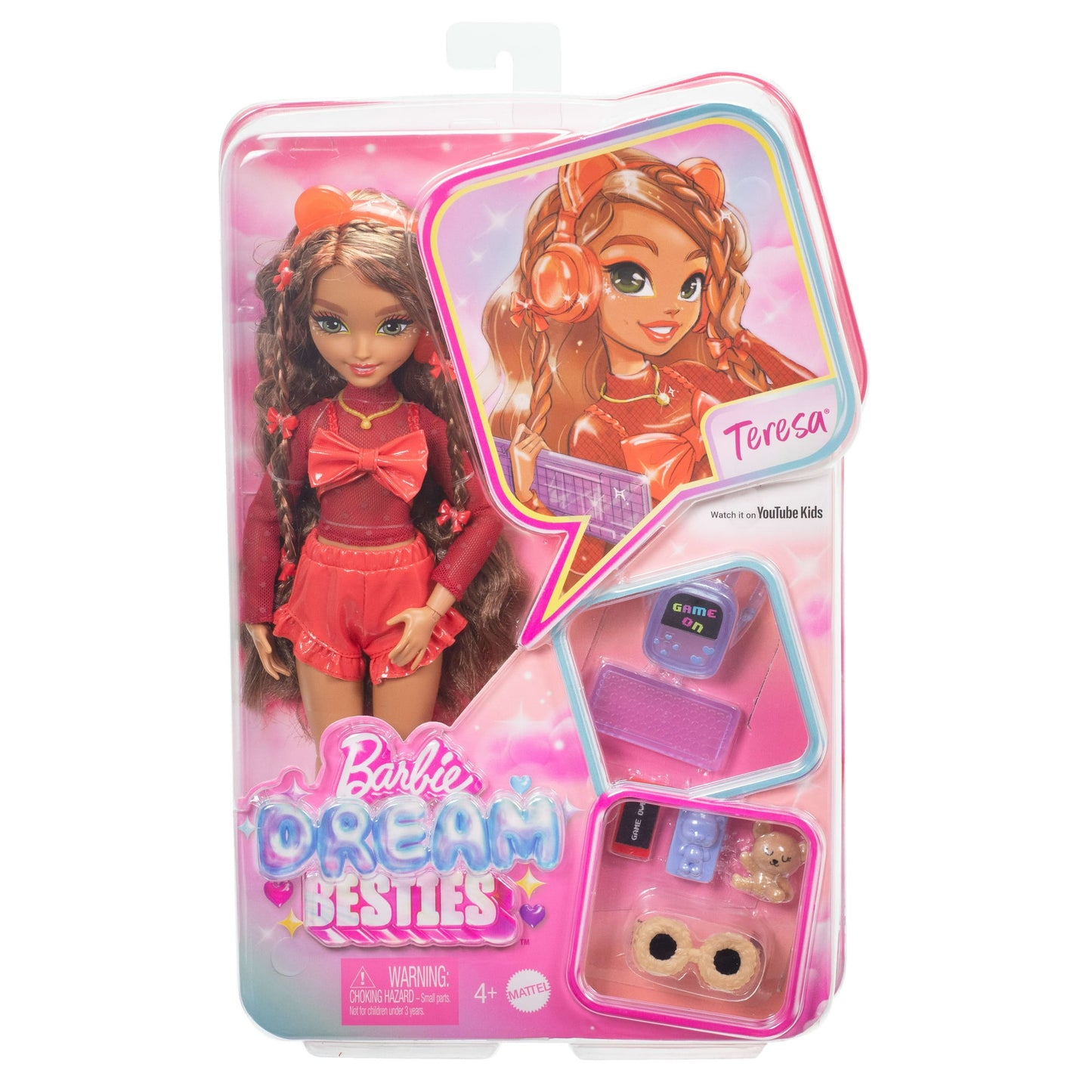 בובת Barbie Dream Besties Teresa עם אביזרי גיימינג