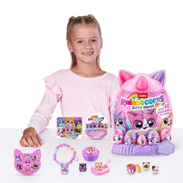 חגיגת ריינבוקורן קיטי מאניה ביצת הפתעה עם 40 הפתעות