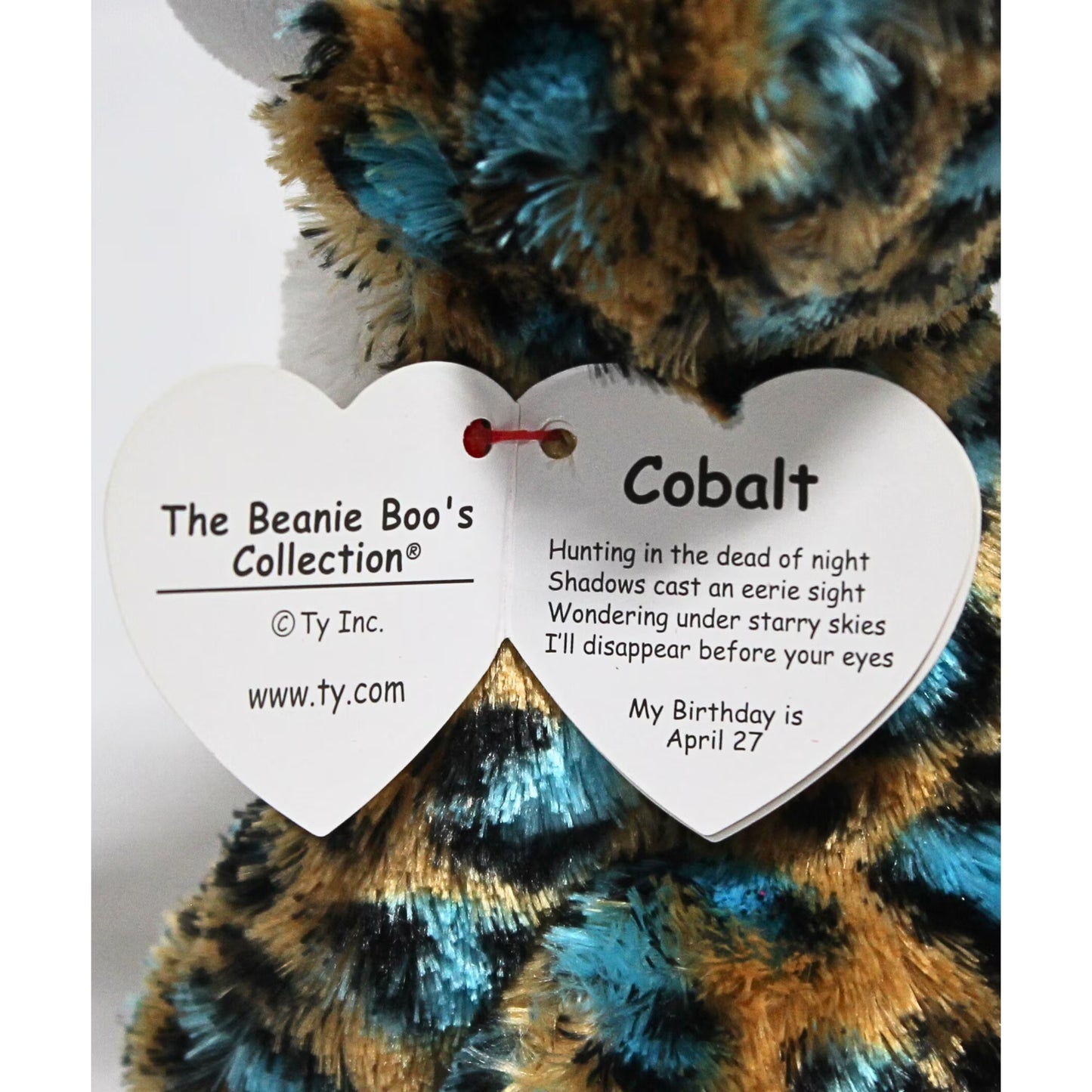 בובת פרווה Ty Beanie Boos Cobalt The Leopard
