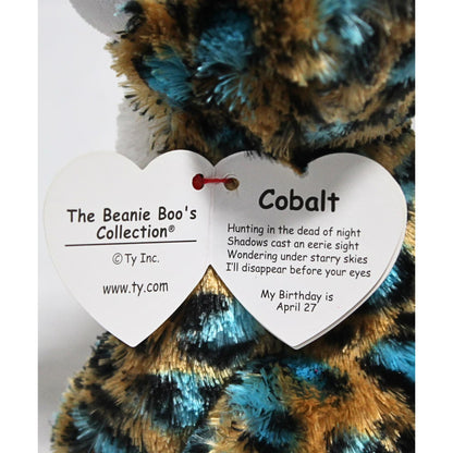 בובת פרווה Ty Beanie Boos Cobalt The Leopard