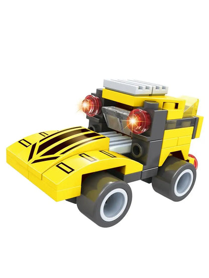משחק הרכבה Blocker רכב שטח צהוב 3 ב-1 – 66 חלקים