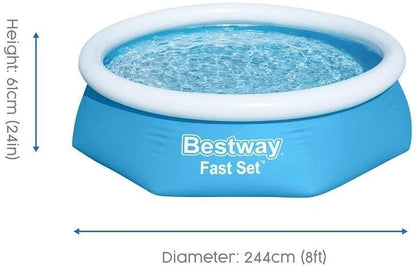 בריכה מתנפחת Bestway Fast Set עגולה 244×61 ס״מ