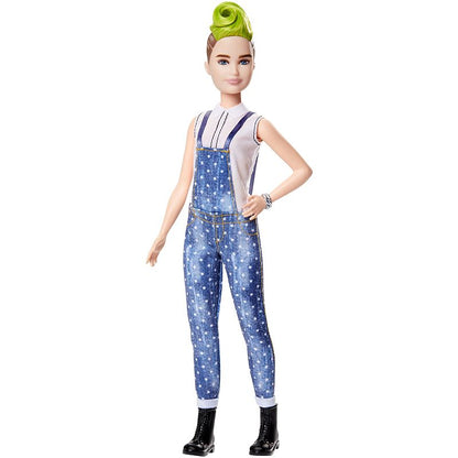 בובת Barbie Fashionistas עם אוברול ג׳ינס