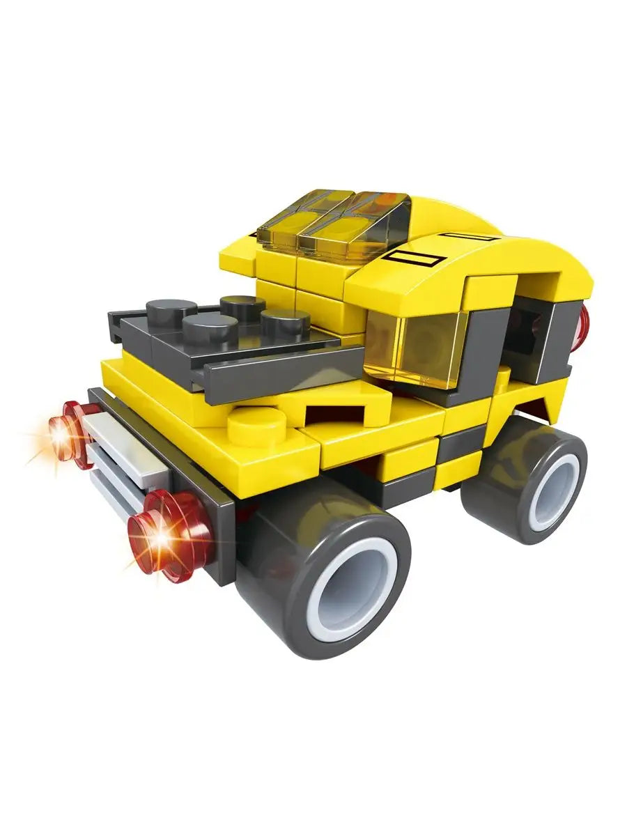 משחק הרכבה Blocker רכב שטח צהוב 3 ב-1 – 66 חלקים