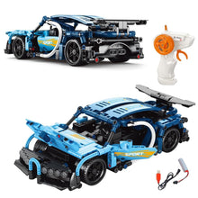 רכב ספורט להרכבה על שלט Block RC Car כחול 395 חלקים