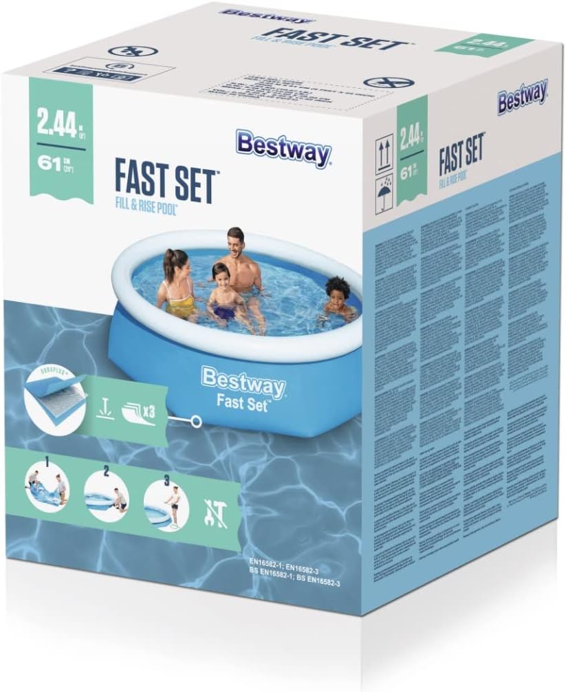 בריכה מתנפחת Bestway Fast Set עגולה 244×61 ס״מ