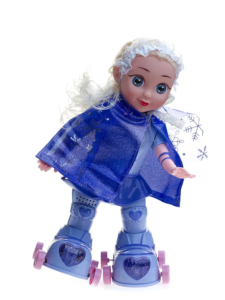 בובת החלקה על גלגיליות Skating Girl עם מוזיקה ואורות