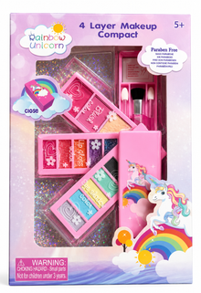 ערכת איפור Rainbow Unicorn 4 שכבות לילדים