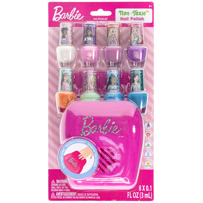ערכת לקים Barbie עם מייבש ציפורניים 8 חלקים