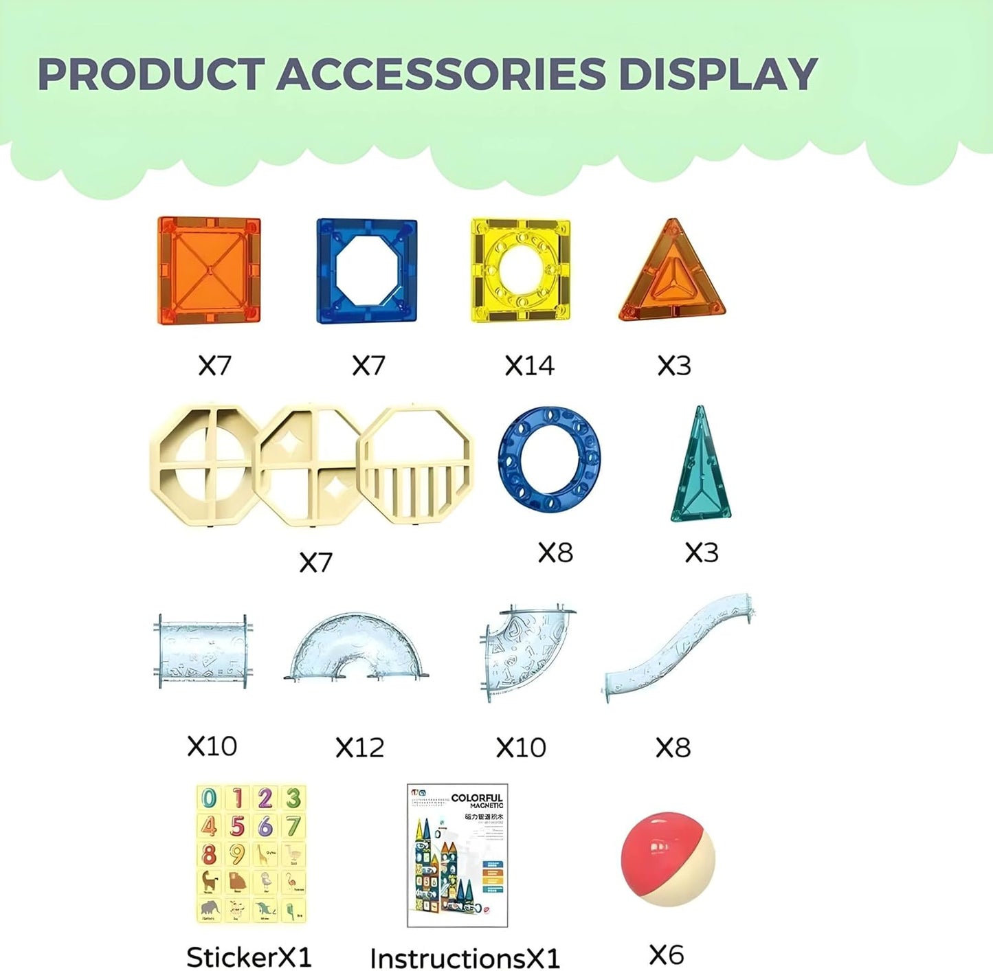 סט מגנטים DIY לבנייה והרכבה