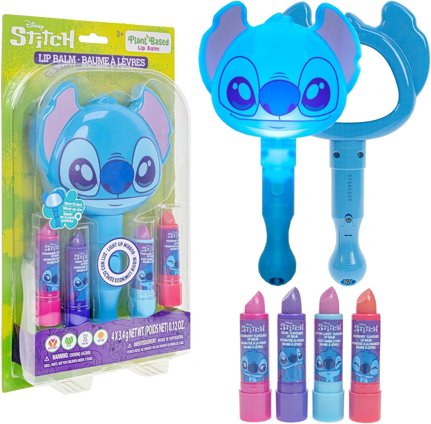 סט ליפ באלם Disney Stitch עם מראת אור לילדים
