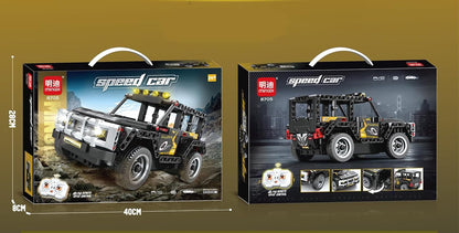 רכב שטח שחור ואפור להרכבה MINGDI Speed Car 8705 עם שלט רחוק 2.4GHz, לגילאי 14+
