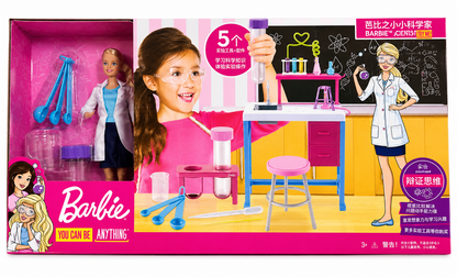 ערכת מדע Barbie עם בובה ואביזרים