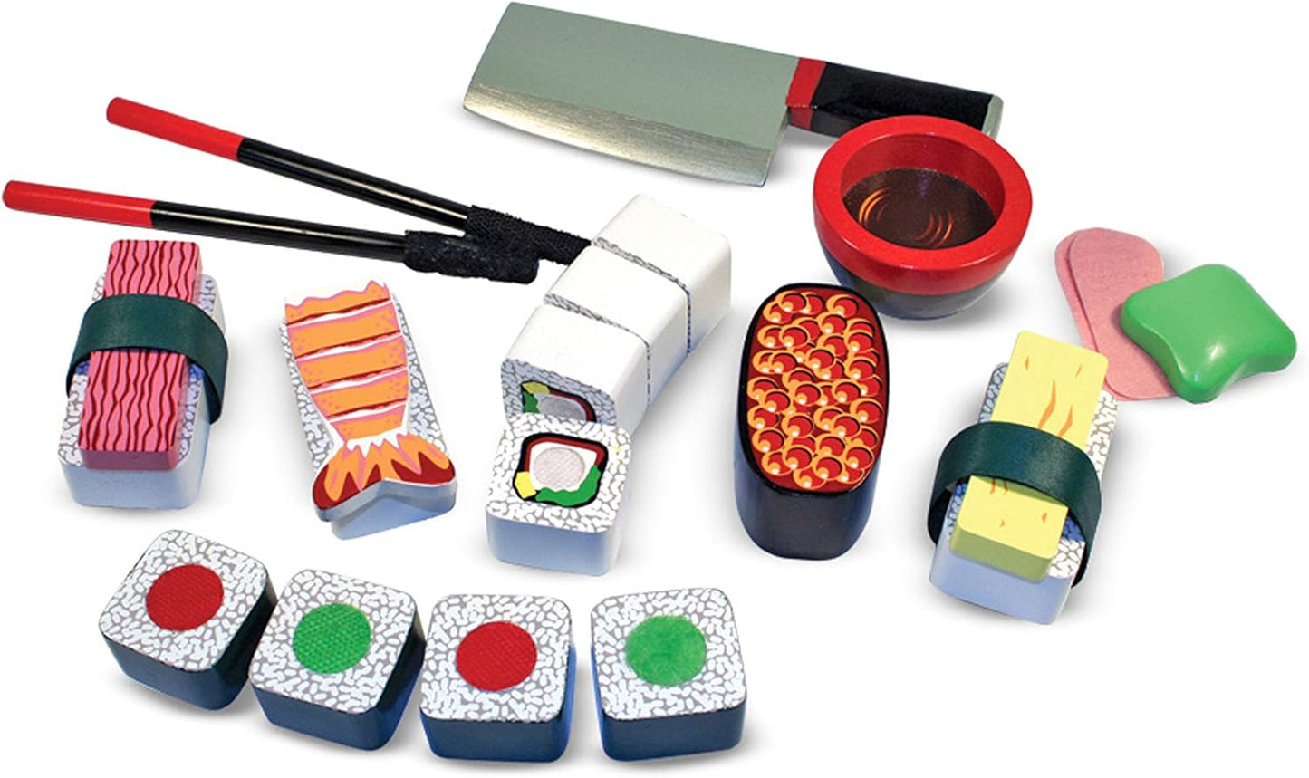 ערכת סושי מעץ Melissa & Doug לחיתוך ומשחק