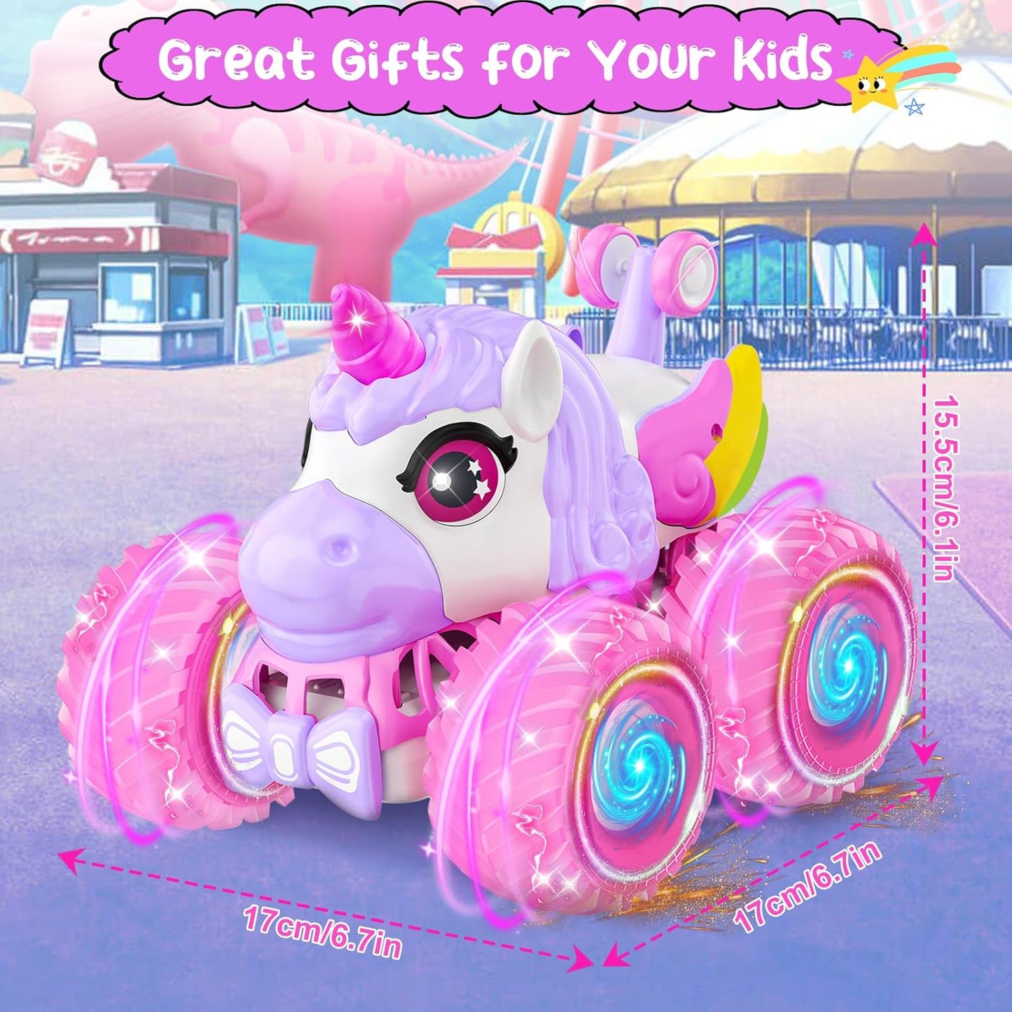 חד קרן על שלט Rainbow Unicorn