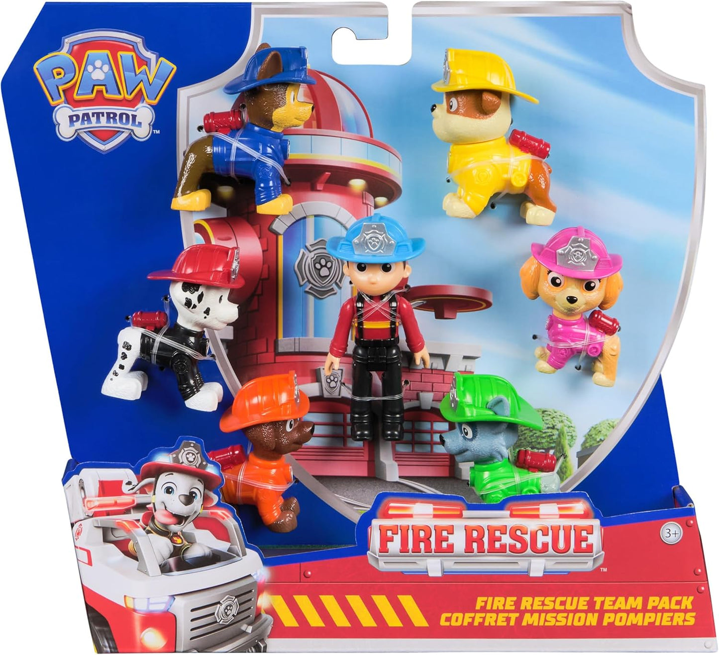 סט דמויות Paw Patrol Fire Rescue – מארז 7 דמויות