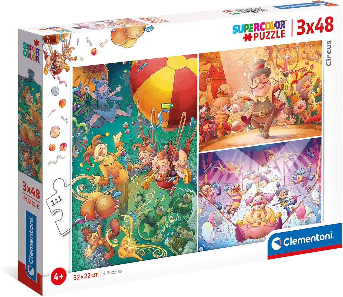 Circus Clementoni SuperColor – שלישיית פאזלים