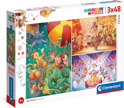 Circus Clementoni SuperColor – שלישיית פאזלים