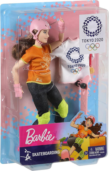 בובת Barbie סקייטבורד אולימפיאדת Tokyo 2020