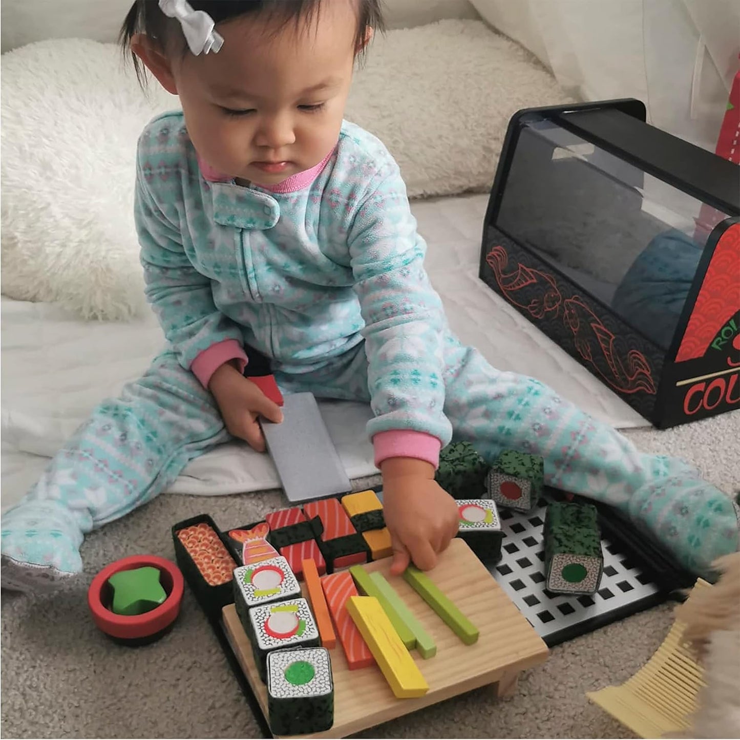 ערכת סושי מעץ Melissa & Doug לחיתוך ומשחק
