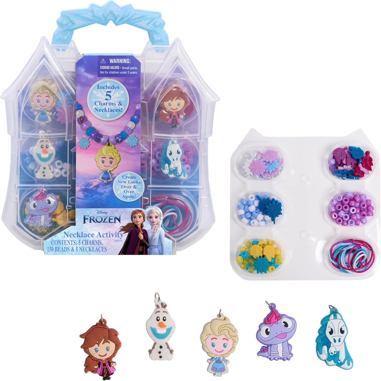 ערכת שרשראות Disney Frozen עם חרוזים ותליונים