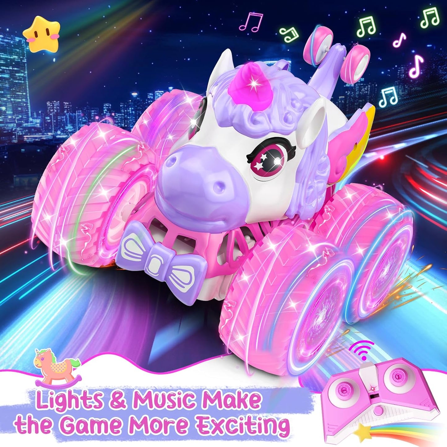 חד קרן על שלט Rainbow Unicorn