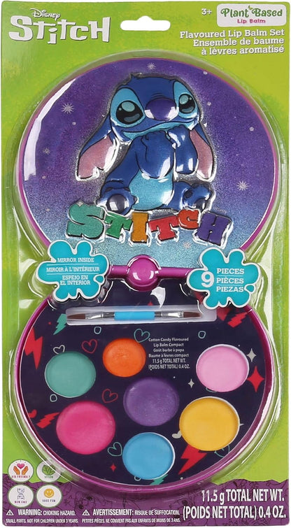 סט ליפ באלם Disney Stitch לילדים – פלטת שפתונים בטעמים עם מראה