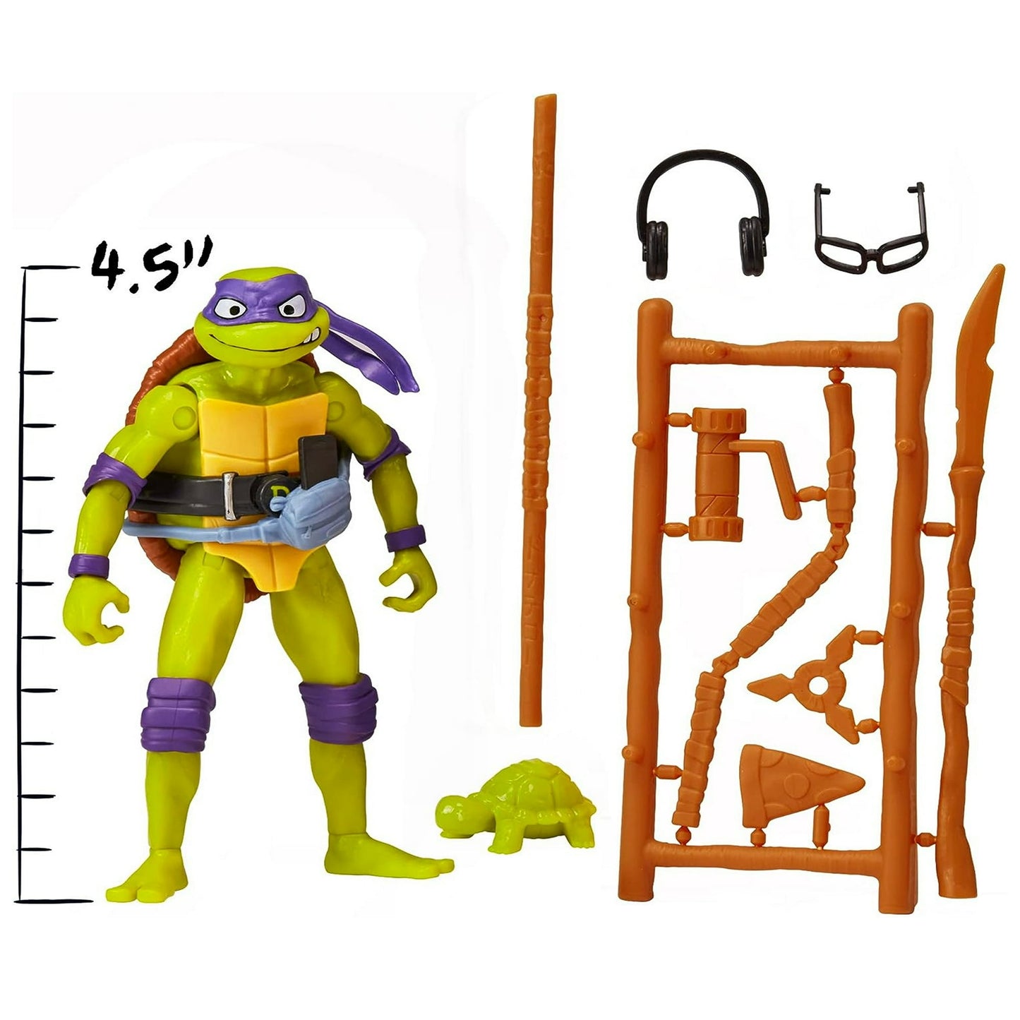 דמות Donatello צבי הנינג׳ה Mutant Mayhem עם אביזרים