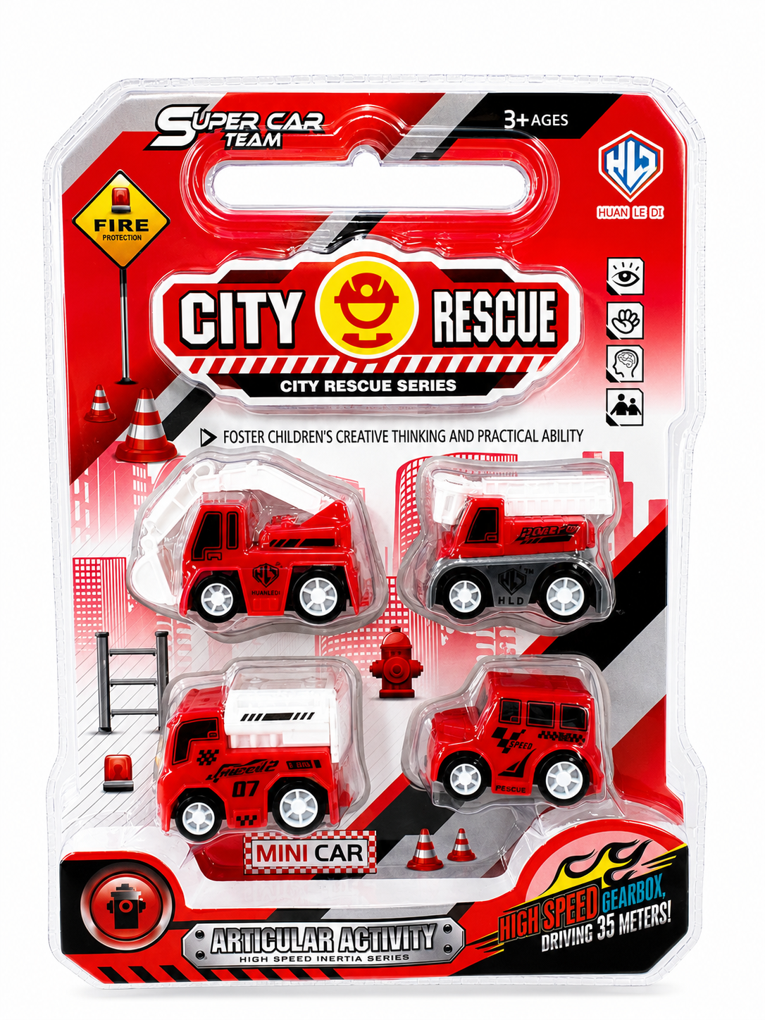 מארז 4 רכבי חילוץ והצלה City Rescue