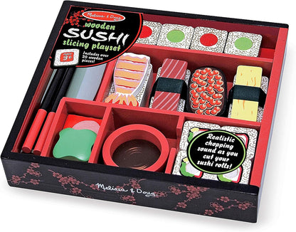 ערכת סושי מעץ Melissa & Doug לחיתוך ומשחק