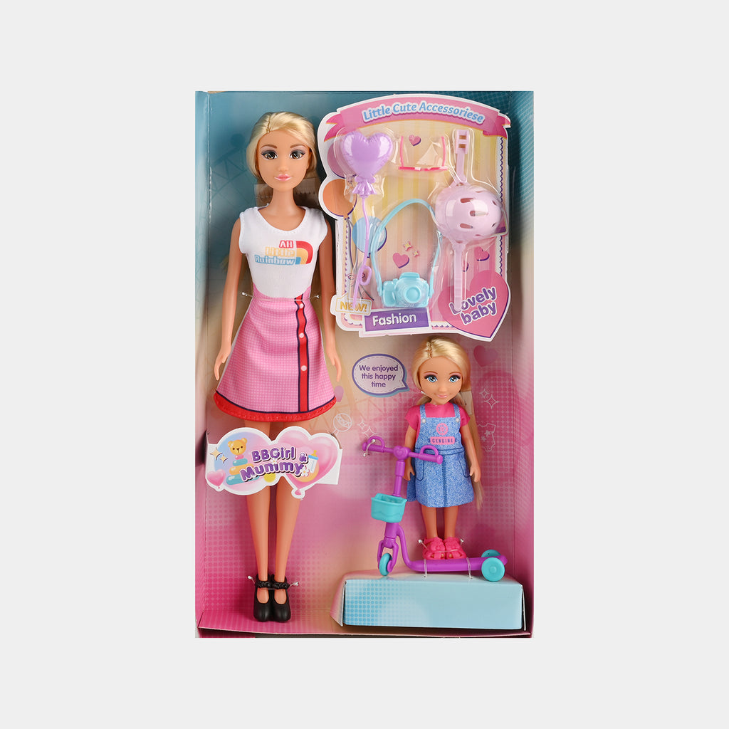 בובת ANLILY עם ילדה, קורקינט ואביזרים (אונליין בלבד)