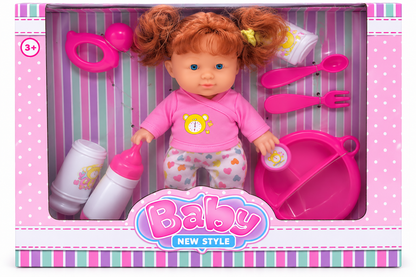 בובת תינוק עם אביזרי טיפול Baby