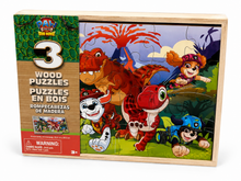 מארז 3 פאזלי עץ PAW Patrol Dino Movie