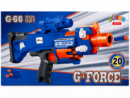 רובה חיצי ספוג כחול כתום G-FORCE G-36 מבית JOKER עם כוונת ו־20 חיצי ספוג, לגילאי 6+
